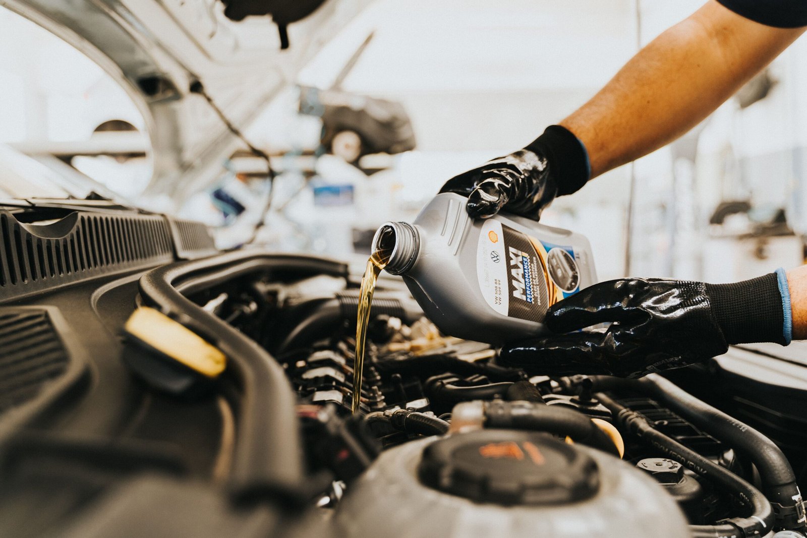 Marine technician working on a boat engine
