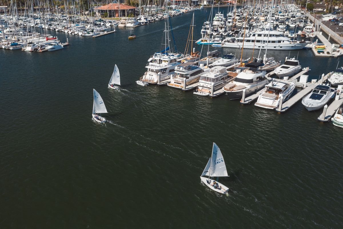 Boats docked at a California marina