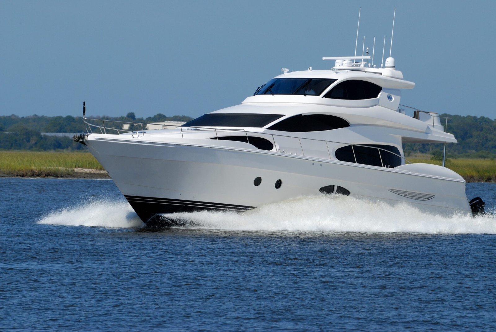 Boat underway on open water